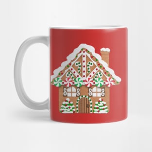 Gingerbread House Felt Applique Style | Faux Felt | Cherie's Art(c)2021 Mug